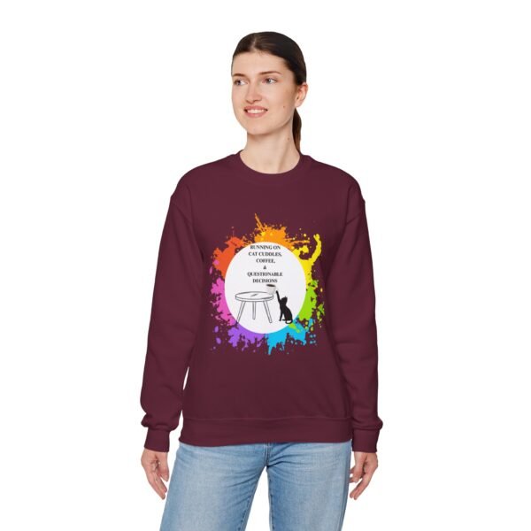 Cat Cuddles and Coffee-Unisex Pullover Sweatshirt - Image 29