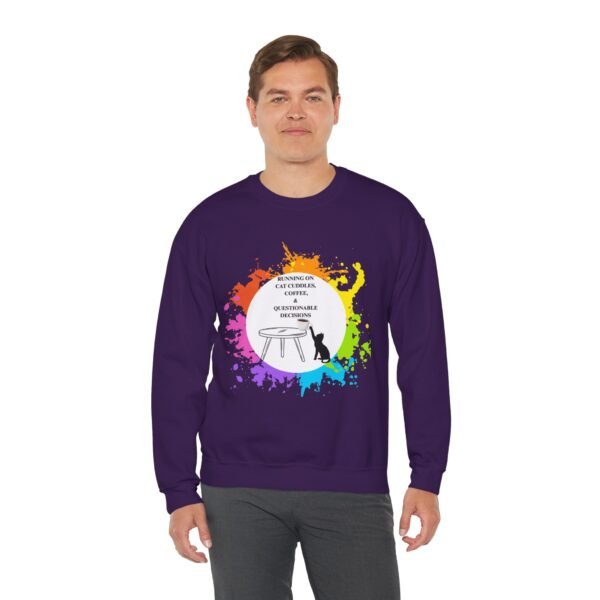 Cat Cuddles and Coffee-Unisex Pullover Sweatshirt - Image 92