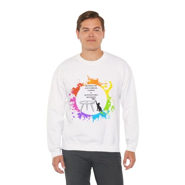 Cat Cuddles and Coffee-Unisex Pullover Sweatshirt - Image 5