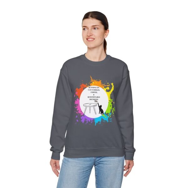 Cat Cuddles and Coffee-Unisex Pullover Sweatshirt - Image 77