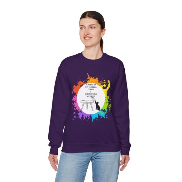 Cat Cuddles and Coffee-Unisex Pullover Sweatshirt - Image 93