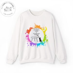 Cat Cuddles and Coffee-Unisex Pullover Sweatshirt