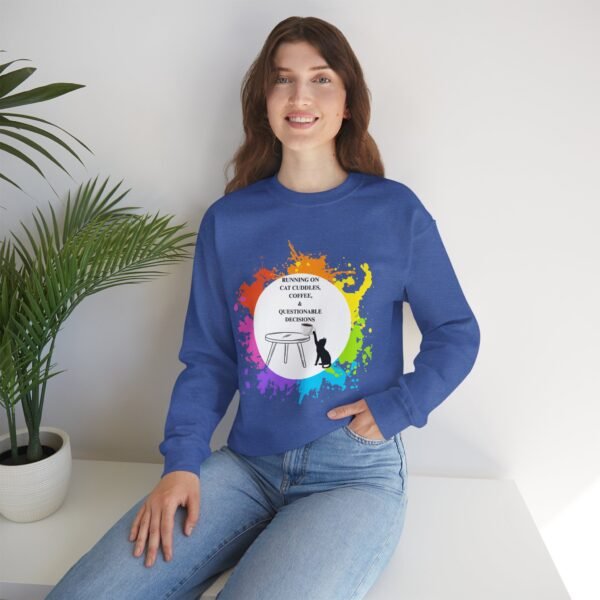 Cat Cuddles and Coffee-Unisex Pullover Sweatshirt - Image 62