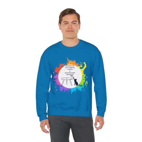Cat Cuddles and Coffee-Unisex Pullover Sweatshirt - Image 68