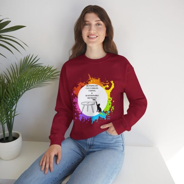 Cat Cuddles and Coffee-Unisex Pullover Sweatshirt - Image 110